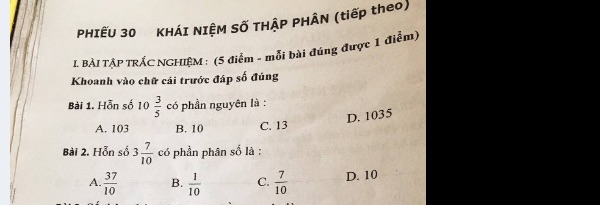 Bài tập Tất cả