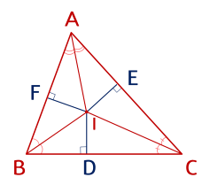 D, E, F cùng thuộc đường tròn tâm I.