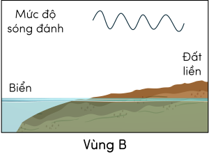 KHTN 6, mức độ sóng đánh vào bờ sẽ ảnh hưởng đến mức độ xói mòn của đất