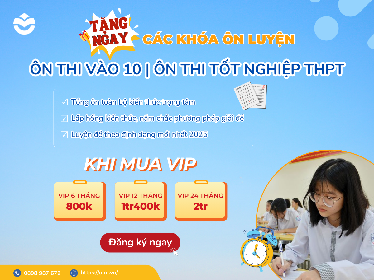 🔥 Tặng ngay trọn bộ khóa ôn thi khi mua VIP