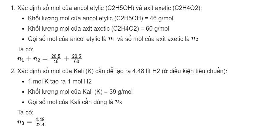 Ancol Etylic + Kali: Phản Ứng và Ứng Dụng Thực Tiễn