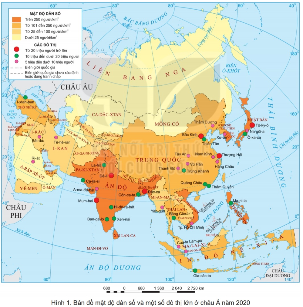 Sự phân bố dân cư. Các đô thị lớn