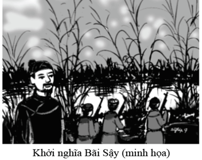 Tranh minh hoạ khởi nghĩa Bãi Sậy