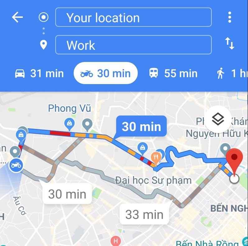 Sử dụng dịch vụ định vị GPS để tìm kiếm đường đi