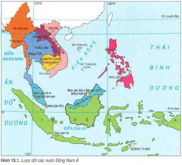 Vị trí địa lí của Việt Nam trong Đông Nam Á