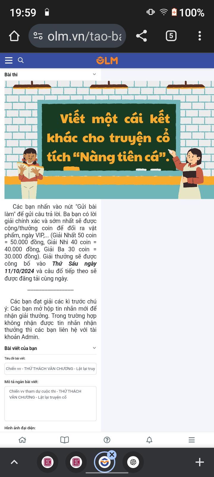 Chiến vv - THỬ THÁCH VĂN CHƯƠNG - Lật lại truyện cổ