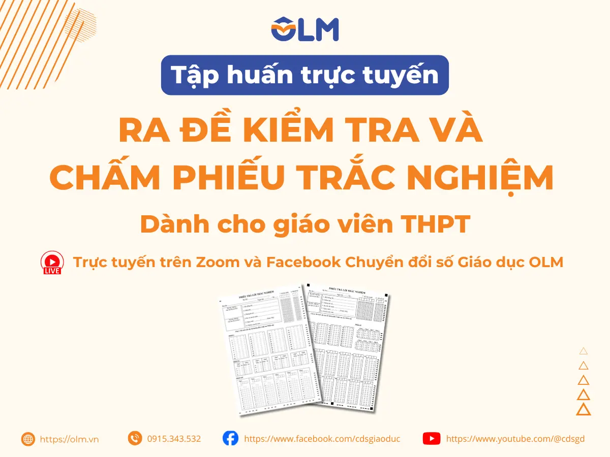 Tập huấn ra đề kiểm tra và chấm phiếu trắc nghiệm dành cho giáo viên khối THPT