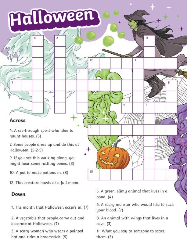 Fun English 291 - Halloween Crossword (Đố vui Tiếng Anh 291)