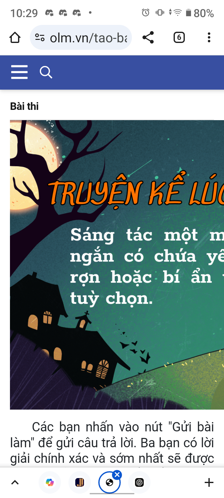 Chiến vv - THỬ THÁCH VĂN CHƯƠNG - Truyện kể lúc nửa đêm