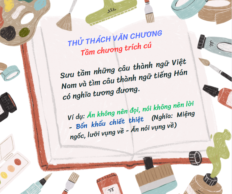 THỬ THÁCH VĂN CHƯƠNG - Tầm chương trích cú