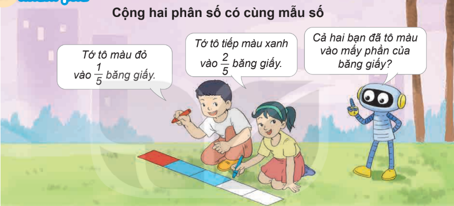 Khám phá phép cộng hai phân số có cùng mẫu số