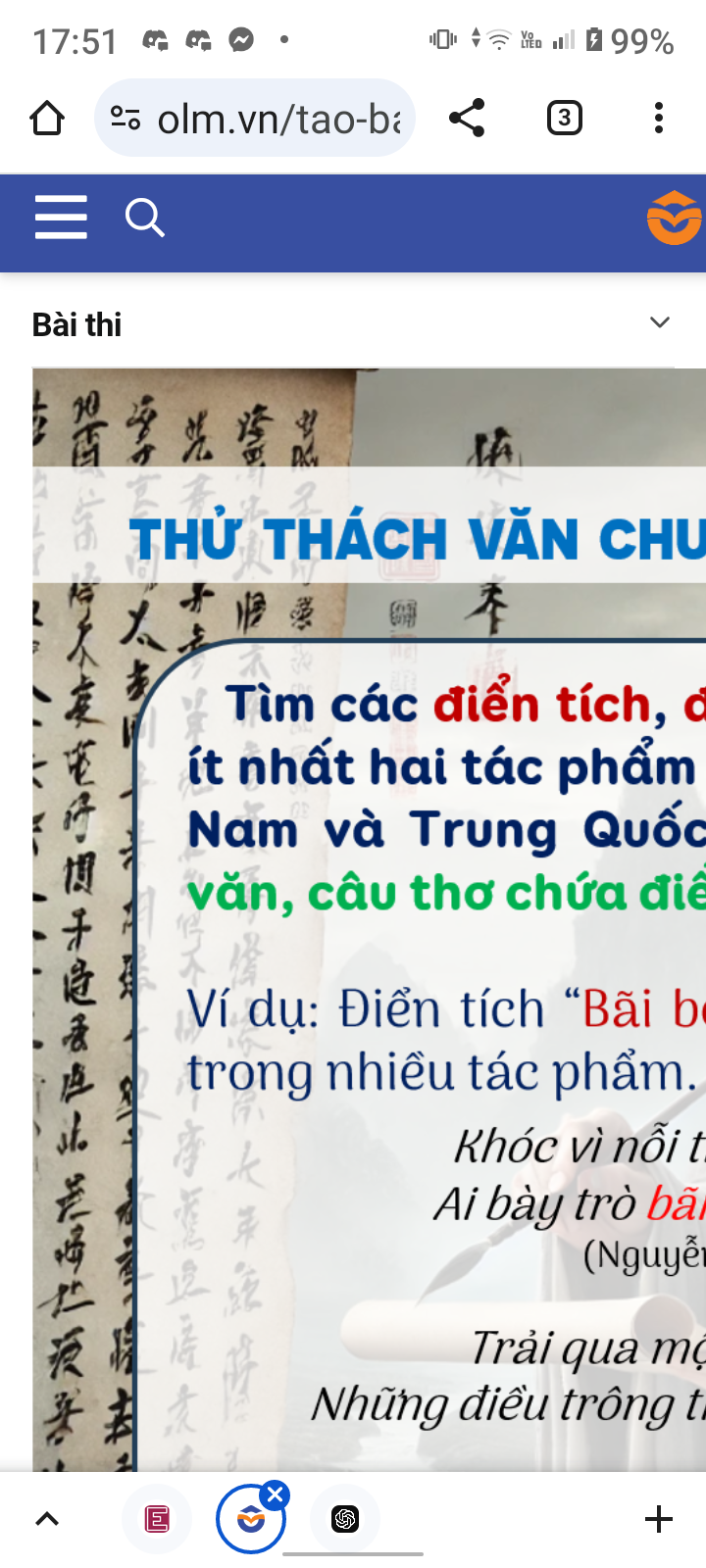 Chiến vv - THỬ THÁCH VĂN CHƯƠNG - Hội ngộ cố nhân