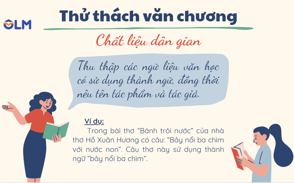 THỬ THÁCH VĂN CHƯƠNG - Chất liệu dân gian