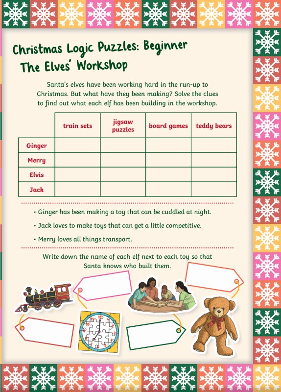 Fun English 298 - Christmas Logic Puzzle (Đố vui Tiếng Anh 298)