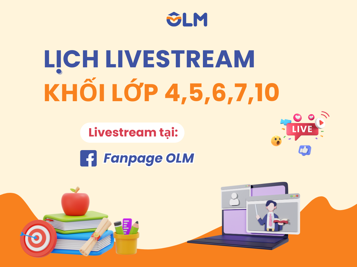 💥 Thông báo lịch live ôn tập cuối kỳ I cho học sinh lớp 4,5,6,7,10