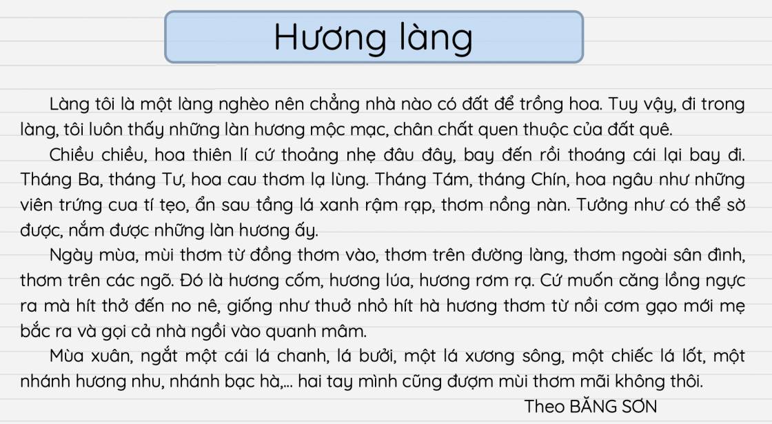 hương làng tiếng việt 3