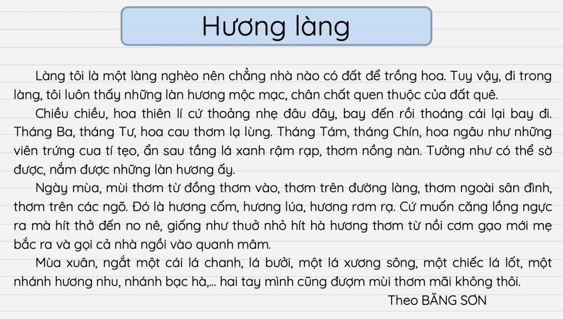 hương làng tiếng việt 3