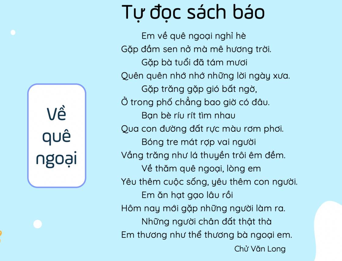 tự đọc sách báo - về quê ngoại