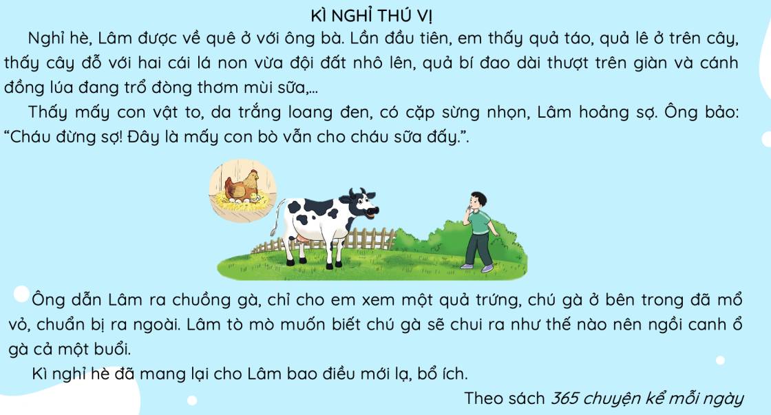 kì nghỉ thú vị