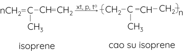 Hóa học 12, cao su isoprene 