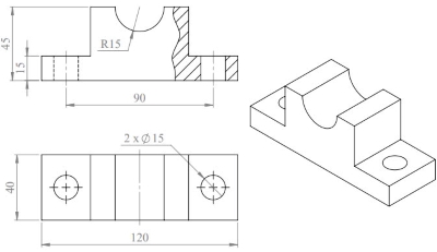 Công nghệ 10, Hình chiếu trục đo của thân