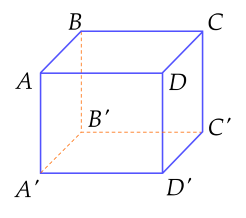 Cho hình hộp chữ nhật $ABCD.{A}'{B}'{C}'{D}'$ 