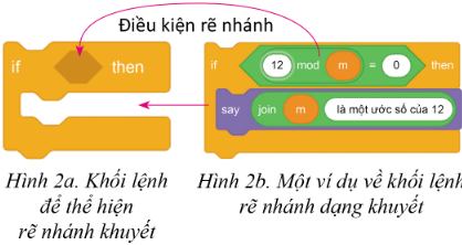 Ví dụ điều kiện rẽ nhánh khuyết