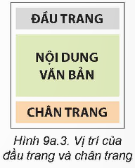 Vị trí của dấu trang và chân trang