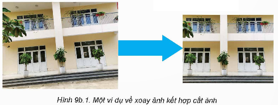 Một ví dụ về xoay ảnh kết hợp cắt ảnh