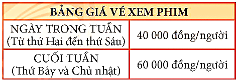 Bảng vé xem phim