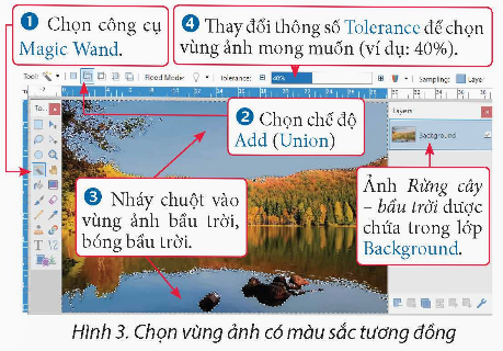 Chọn vùng ảnh có màu sắc tương đồng