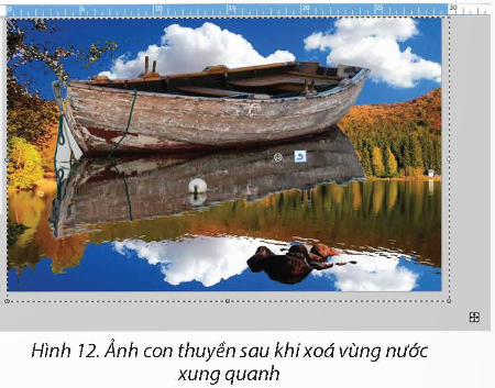 Ảnh con thuyền sau xóa vùng nước xung quanh