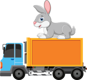 rabbit on truck olm
