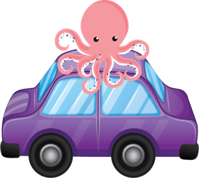 octopus on car olm