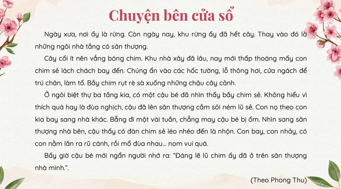 chuyện bên cửa sổ