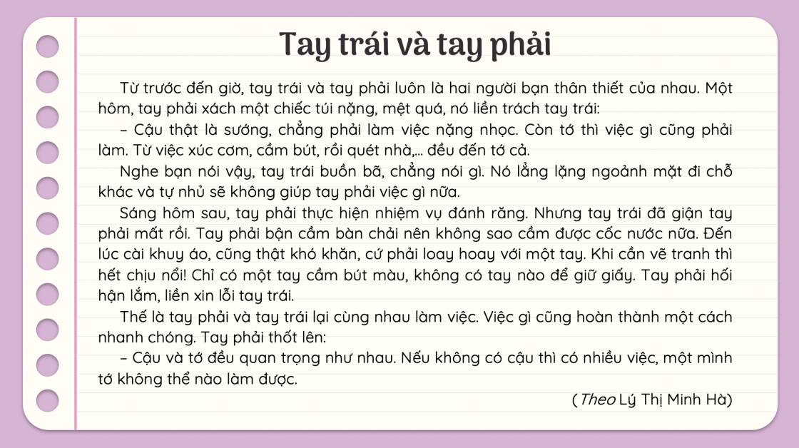 tay trái và tay phải