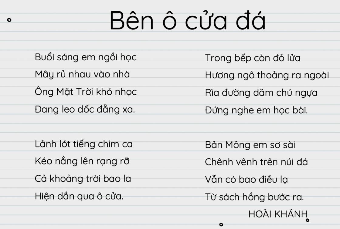 bên ô cửa đá