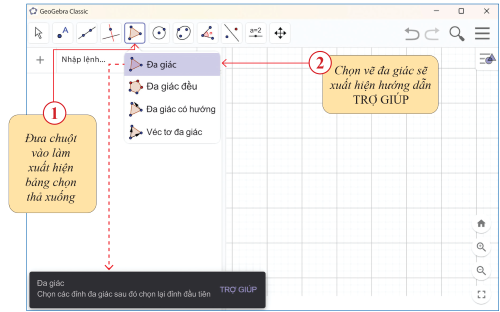 Chọn đối tượng để vẽ và giải thích