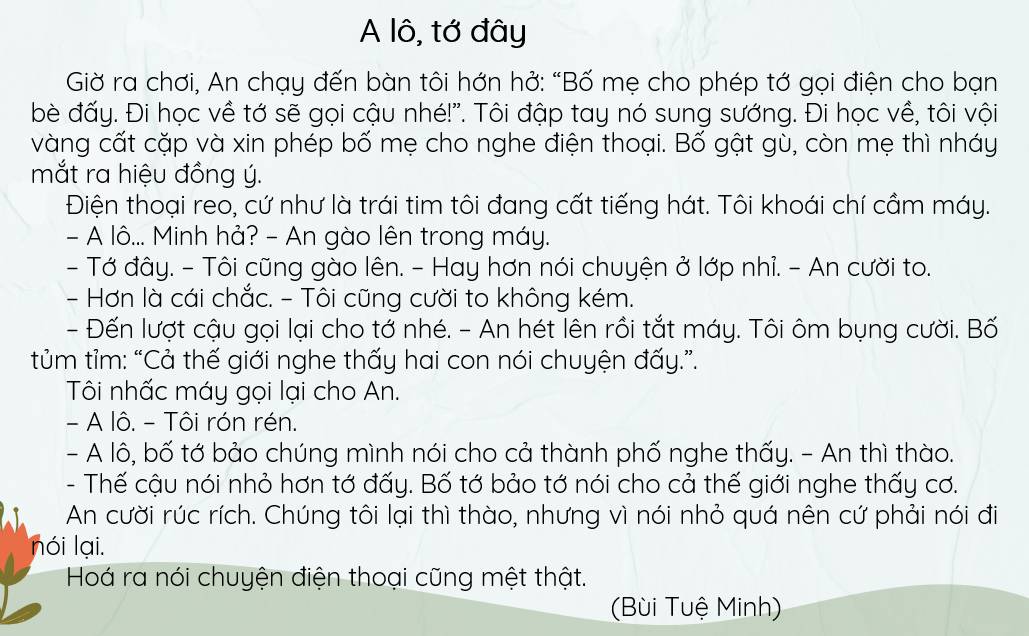 a lô tớ đây