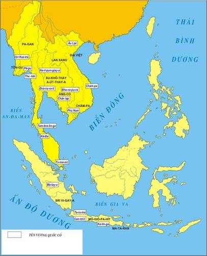 Lược đồ vị trí các vương quốc cổ Đông Nam Á olm