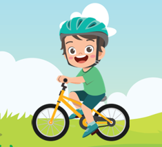 boy cycling olm
