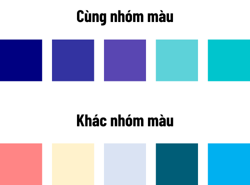 Ví dụ về cách phối hợp các màu sắc