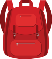 red school bag olm