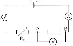 khoa học tự nhiên 9, Sơ đồ mạch điện tìm hiểu sự phụ thuộc của cường độ dòng điện vào hiệu điện thế, olm