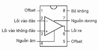 Công nghệ 12, sơ đồ chân của IC khuếch đại thuật toán LM 741, olm