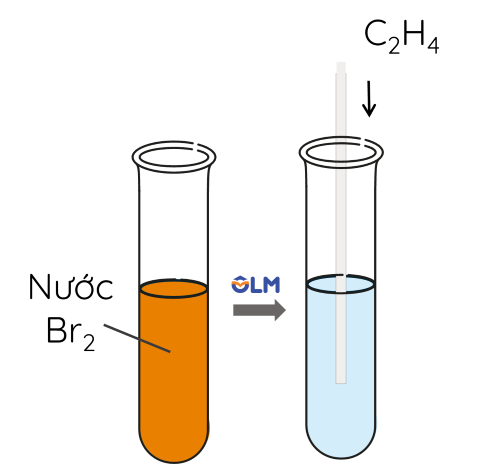 KHTN 9, Ethylen tác dụng với nước bromine, olm