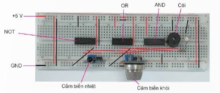 Công nghệ 12, sơ đồ lắp đặt mạch báo cháy, olm