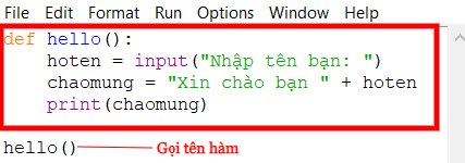 Tin học lớp 10, sách Cánh diều, Ví dụ chương trình con, olm