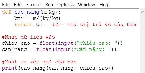 Tin học lớp 10, sách Cánh diều, Ví dụ lời gọi hàm, olm