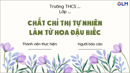 Khoa học tự nhiên 9, trang mở đầu bài thuyết trình một vấn đề khoa học, olm